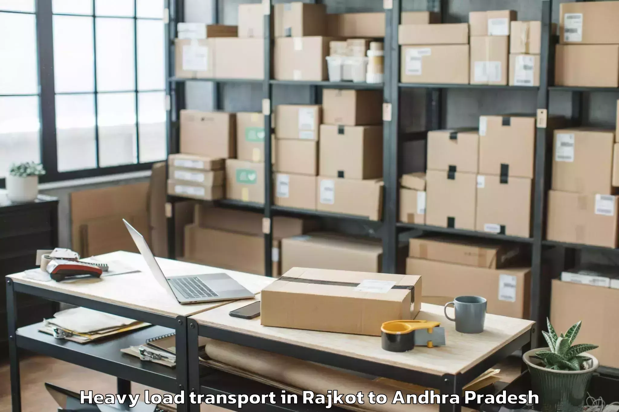 Easy Rajkot to Pullampeta Heavy Load Transport Booking